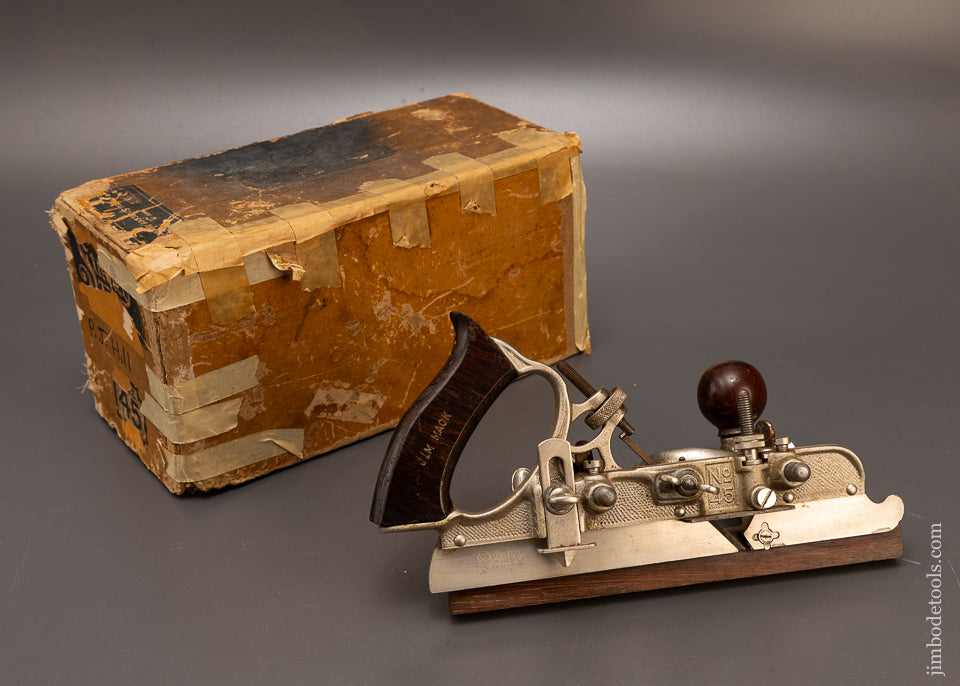 100%-Complete-STANLEY-No.-45-Combination-Plow-Plane-in-Box-117050