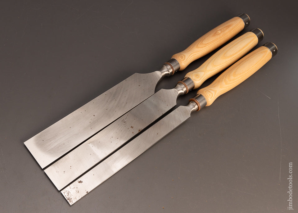 Massive Graduated Set of Three 20 1/2 Inch Long ROBERT SORBY Heavy Framing Chisels - 116138