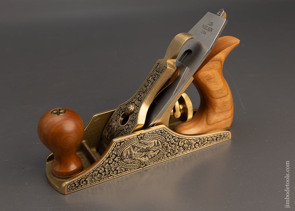 Magnificent! Hand Engraved LIE NIELSEN No. 2 Bronze Smooth Plane - 116300