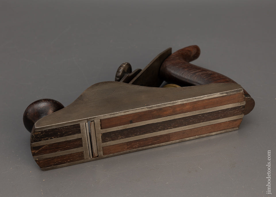 Extra Fine STEERS PATENT No. 303 Smooth Plane with Adjustable Mouth & Rosewood Strips in Sole - 116318