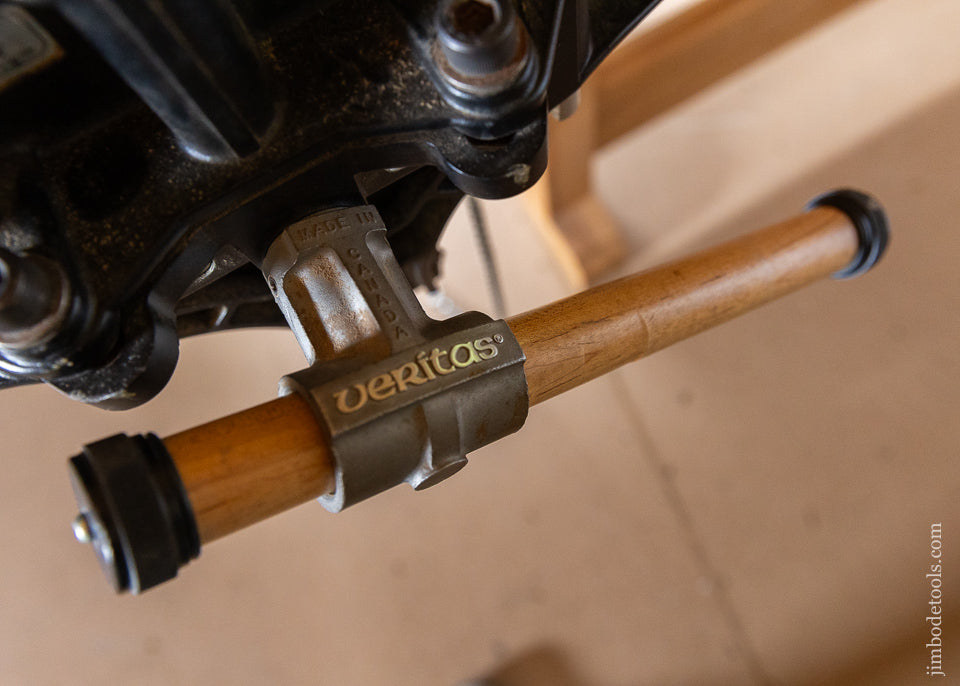 Massive LEE VALLEY VERITAS Work Bench with TUCKER Pattern Maker’s Vise & a Twin Screw Veritas Chain Drive Tail Vise - 116556 - AS OF JUNE 16