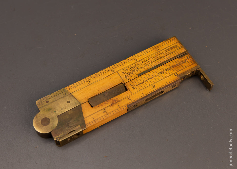 Rare HENRY KAHN & CO. SAN FRANCISCO Clinometer Boxwood & Brass - 116562