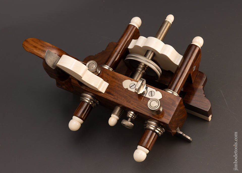 Spectacular Rosewood & German Silver Center Wheel Plow Plane by JIM LEAMY - 116594 - AS OF JUNE 11