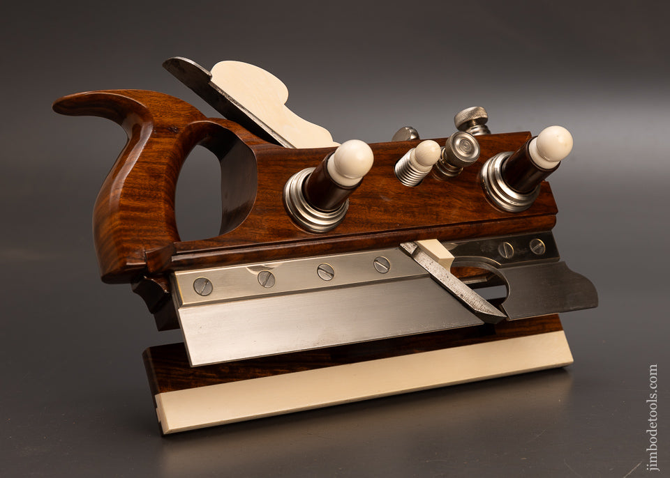 Spectacular Rosewood & German Silver Center Wheel Plow Plane by JIM LEAMY - 116594 - AS OF JUNE 11