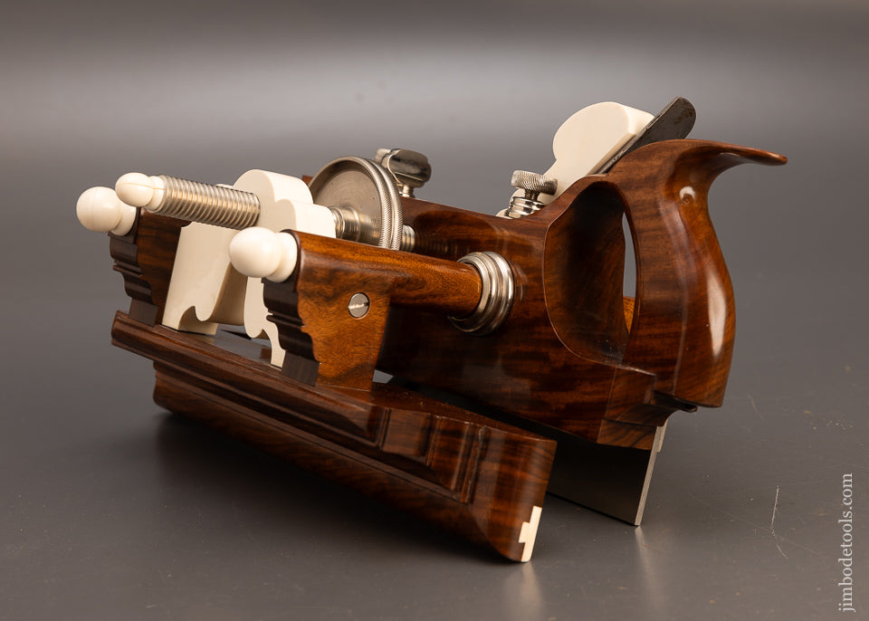 Spectacular Rosewood & German Silver Center Wheel Plow Plane by JIM LEAMY - 116594 - AS OF JUNE 11