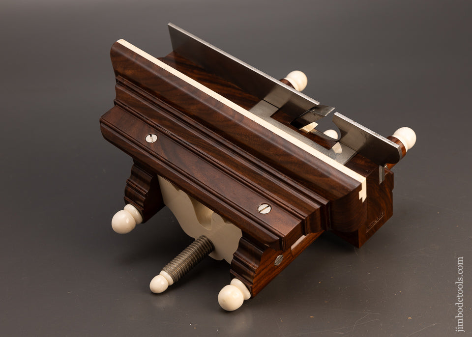 Spectacular Rosewood & German Silver Center Wheel Plow Plane by JIM LEAMY - 116594 - AS OF JUNE 11