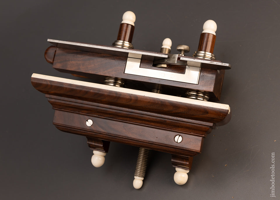 Spectacular Rosewood & German Silver Center Wheel Plow Plane by JIM LEAMY - 116594 - AS OF JUNE 11