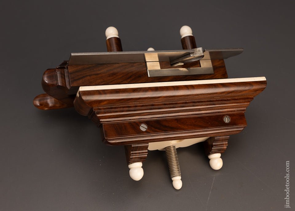 Spectacular Rosewood & German Silver Center Wheel Plow Plane by JIM LEAMY - 116594 - AS OF JUNE 11