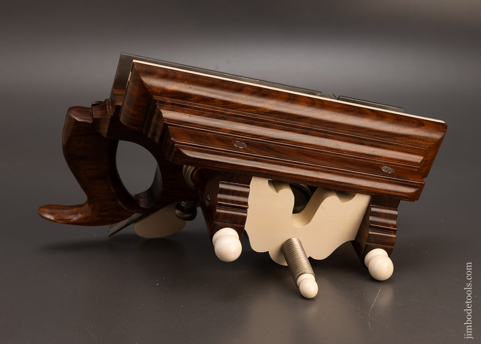 Spectacular Rosewood & German Silver Center Wheel Plow Plane by JIM LEAMY - 116594 - AS OF JUNE 11