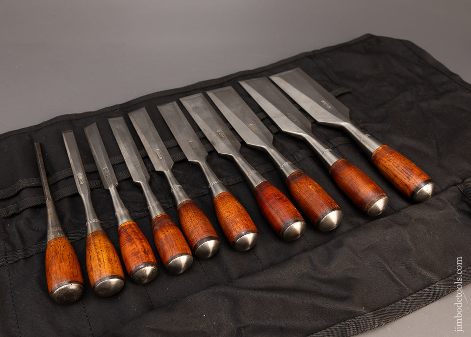 Astonishing Set of 10 STANLEY No. 40 EVERLASTING Chisels - 116644 - AS OF JUNE 20