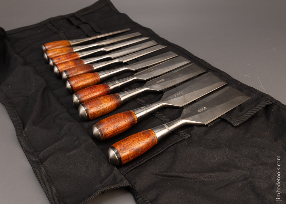 Astonishing Set of 10 STANLEY No. 40 EVERLASTING Chisels - 116644 - AS OF JUNE 20
