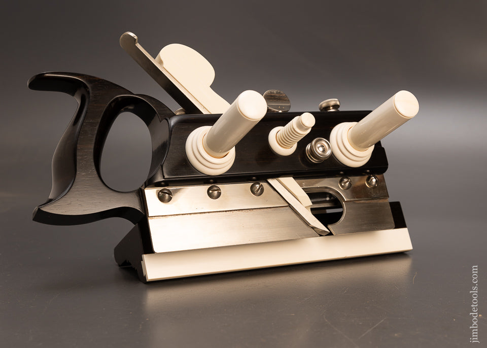 Phenomenal Solid Ebony SANDUSKY Center Wheel Plow Plane by JAMES MOON - 116679 - AS OF JUNE 13