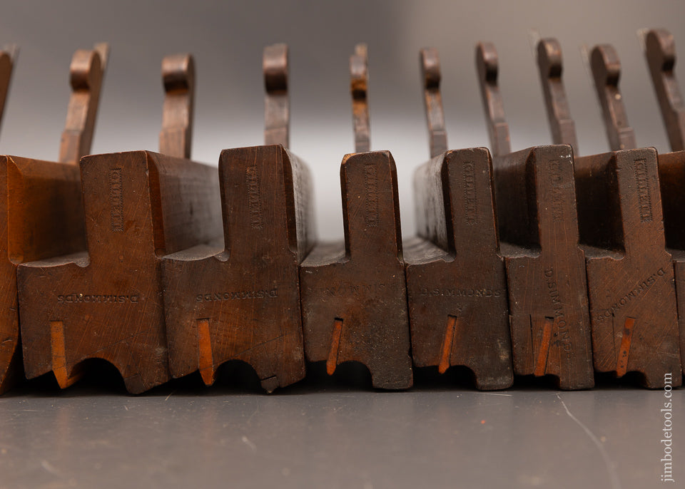 Excellent Set of 21 Moulding Planes by GILLET (WM. Ca. 1830-60 Bristol) + 116821