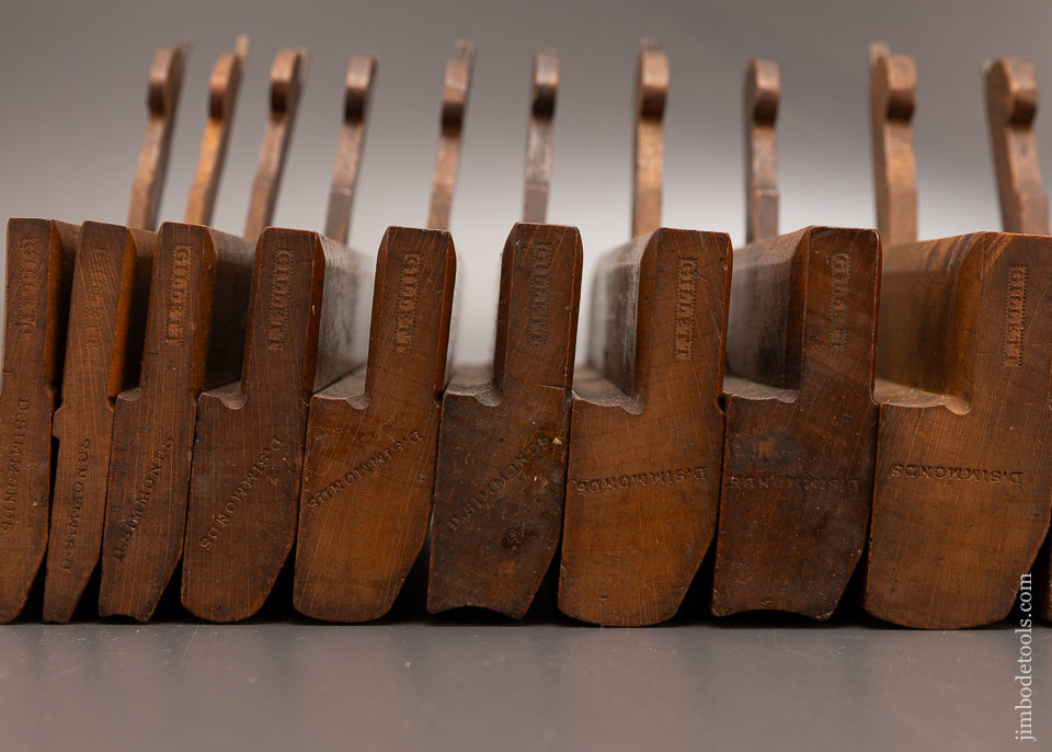 Excellent Set of 21 Moulding Planes by GILLET (WM. Ca. 1830-60 Bristol) + 116821