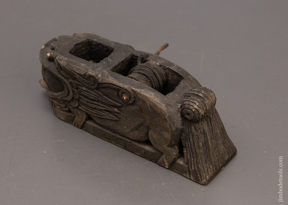 Carved Foo Dog Sumitsubo Japanese Ink Line - 116838