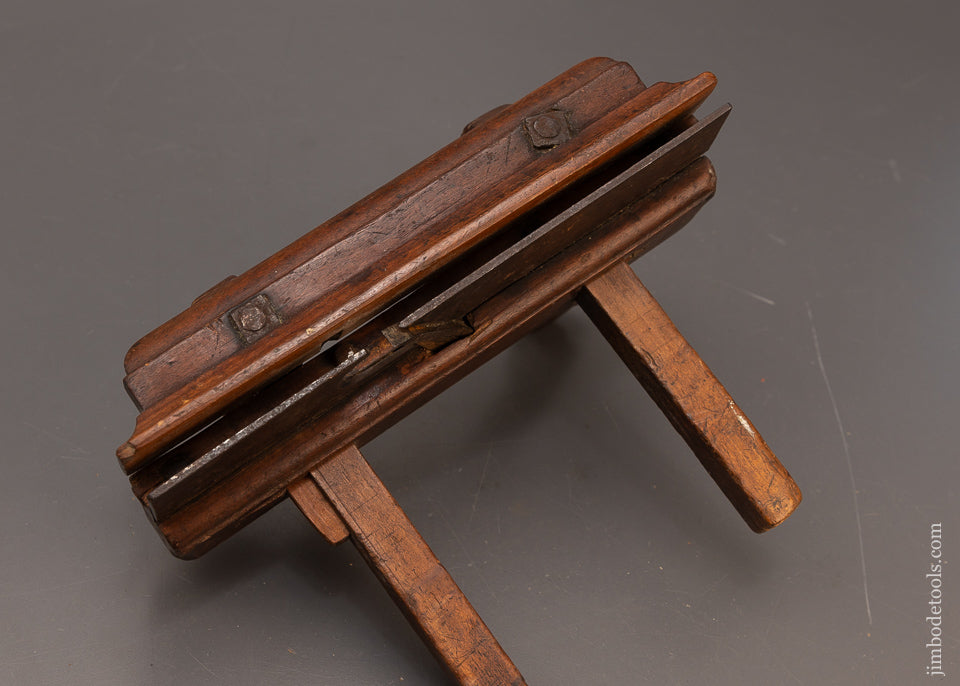 Very Rare 4 STAR **** B:WALTON IN+READING 18th Century Plow Plane - 116854