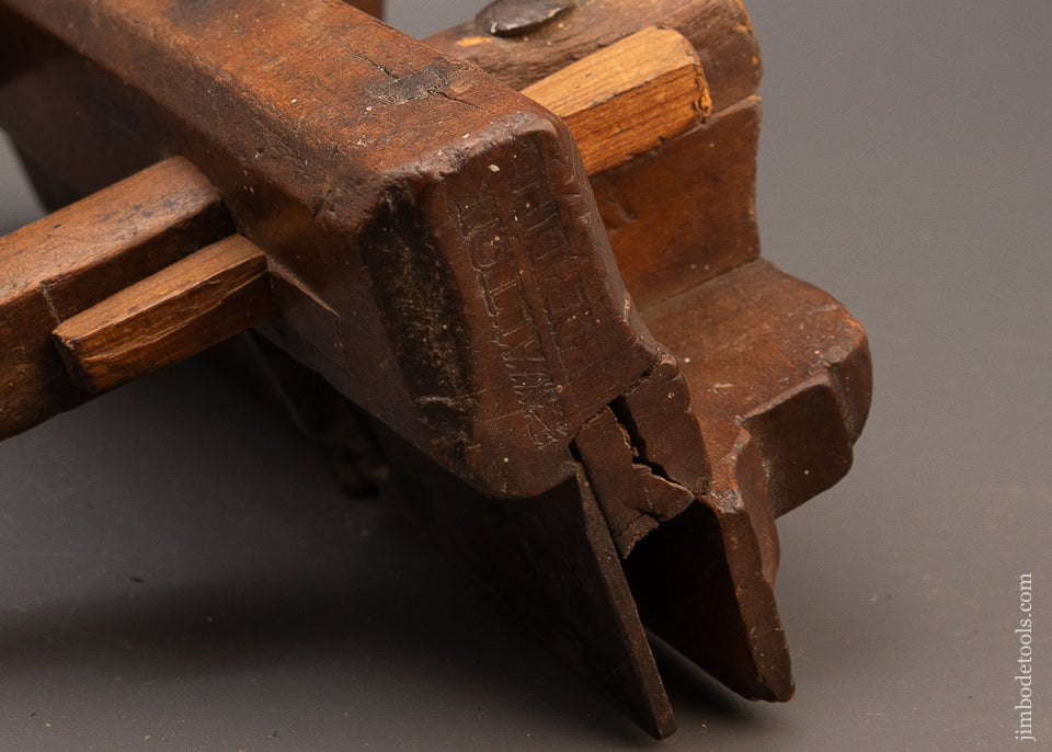 Very Rare 4 STAR **** B:WALTON IN+READING 18th Century Plow Plane - 116854
