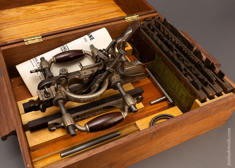Fine-SWEETHEART-STANLEY-No.-55-Combination-Plane-in-Custom-Dovetailed-Box-117037