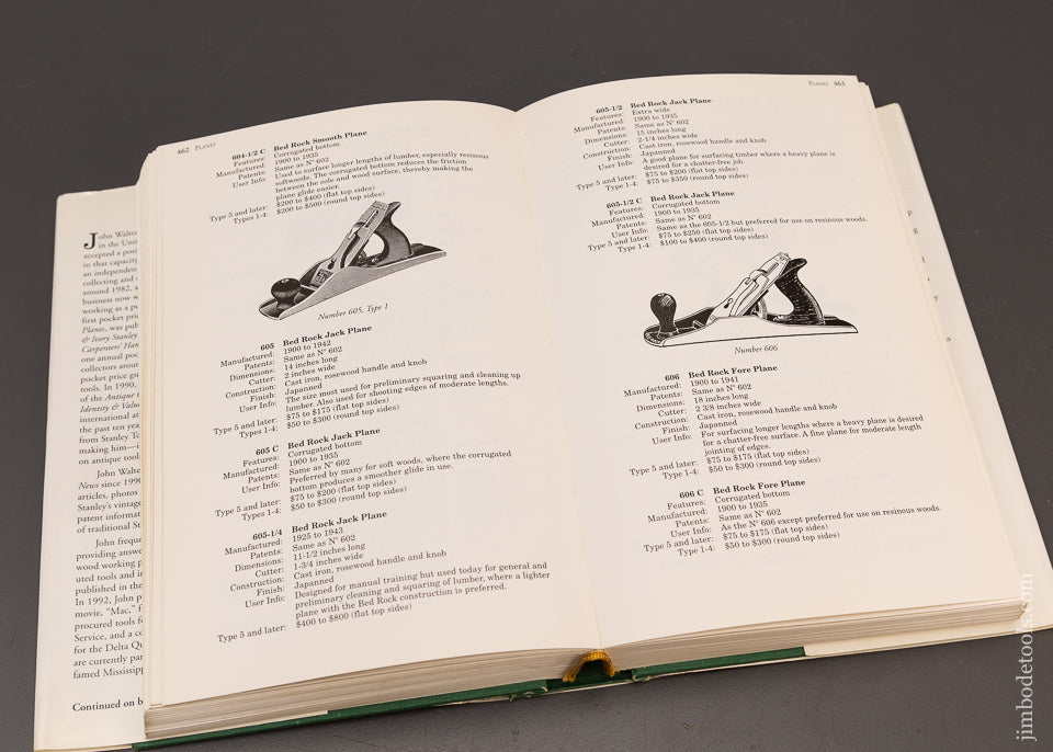 Book:-Cloth-Bound-Hard-Cover-ANTIQUE-&-COLLECTIBLE-STANLEY-TOOLS-GUIDE-TO-IDENTITY-&-VALUE-by-John-Walter-117085