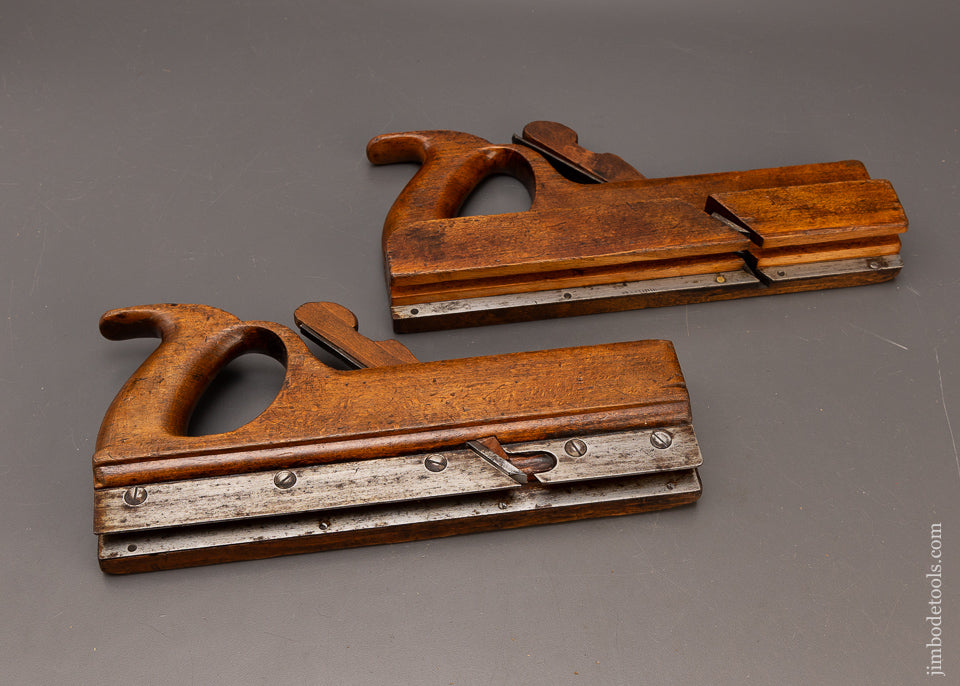 Fine-Pair-of-Handled-7/8-Inch-Tongue-&-Groove-Planes-by-J.-KELLOGG-117229