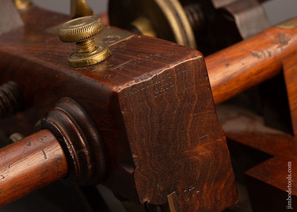 Exquisite-Rosewood-SANDUSKY-No.-140-Center-Wheel-Plow-Plane-117420