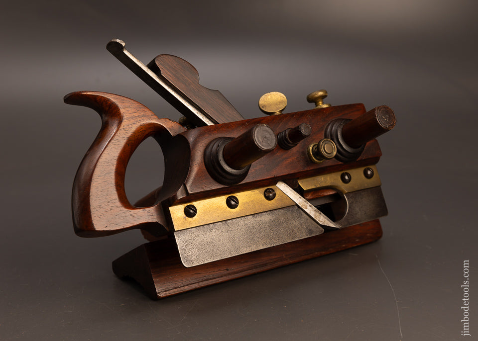 Exquisite-Rosewood-SANDUSKY-No.-140-Center-Wheel-Plow-Plane-117420