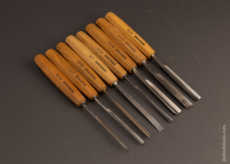 Mint-Set-of-8-PFEIL-SWISS-MADE-Carving-Chisels-Gouges-117644