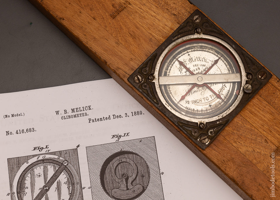Very-Rare-MELICK-PATENT-Inclinometer-with-Level-Vial-117784