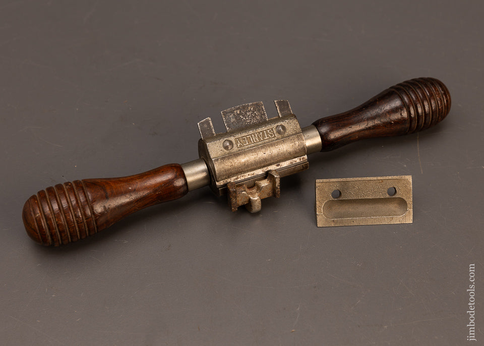 STANLEY-No.-67-Rosewood-Handle-Spoke-Shave-Complete-with-Round-&-Flat-Bottoms-&-Fence-117971