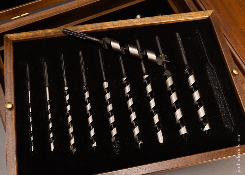 Beautiful-BRIDGE-CITY-TOOL-WORKS-MILLENNIUM-BRACE-&-17-Bits-MINT!-In-Their-Original-Walnut-Presentation-Boxes-118043