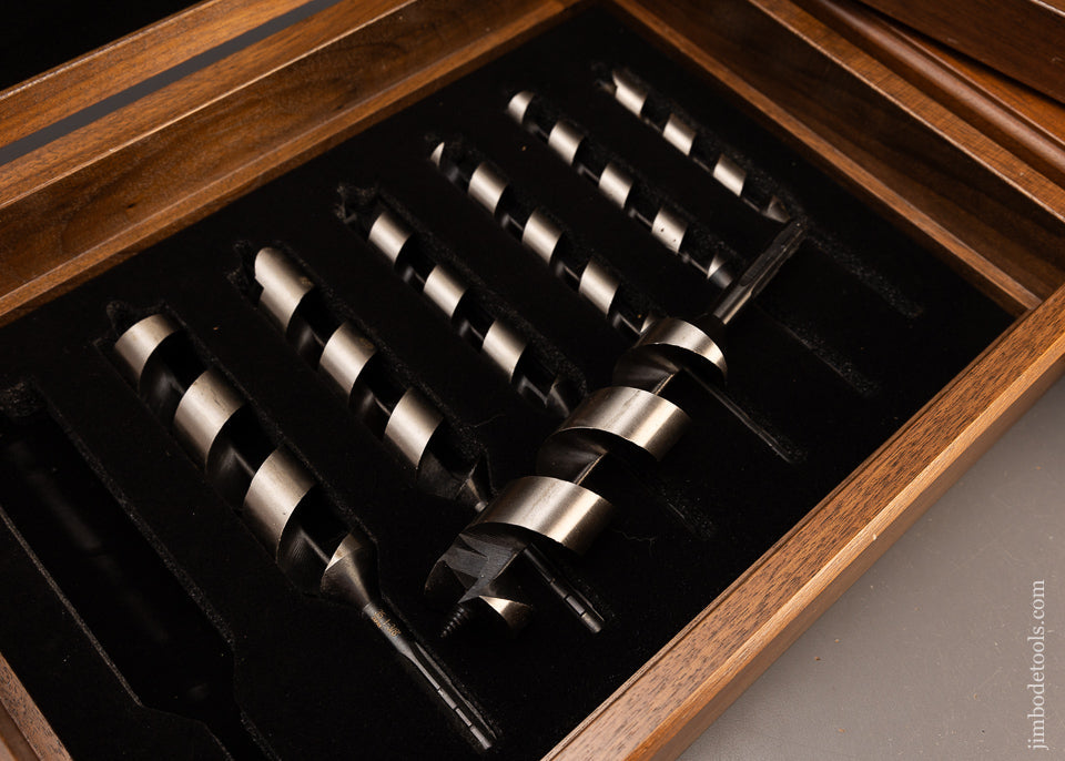 Beautiful-BRIDGE-CITY-TOOL-WORKS-MILLENNIUM-BRACE-&-17-Bits-MINT!-In-Their-Original-Walnut-Presentation-Boxes-118043