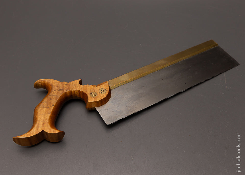Discontinued-Tiger-Maple-Handled-LIE-NIELSEN-Brass-Back-Carcass-Saw-118065