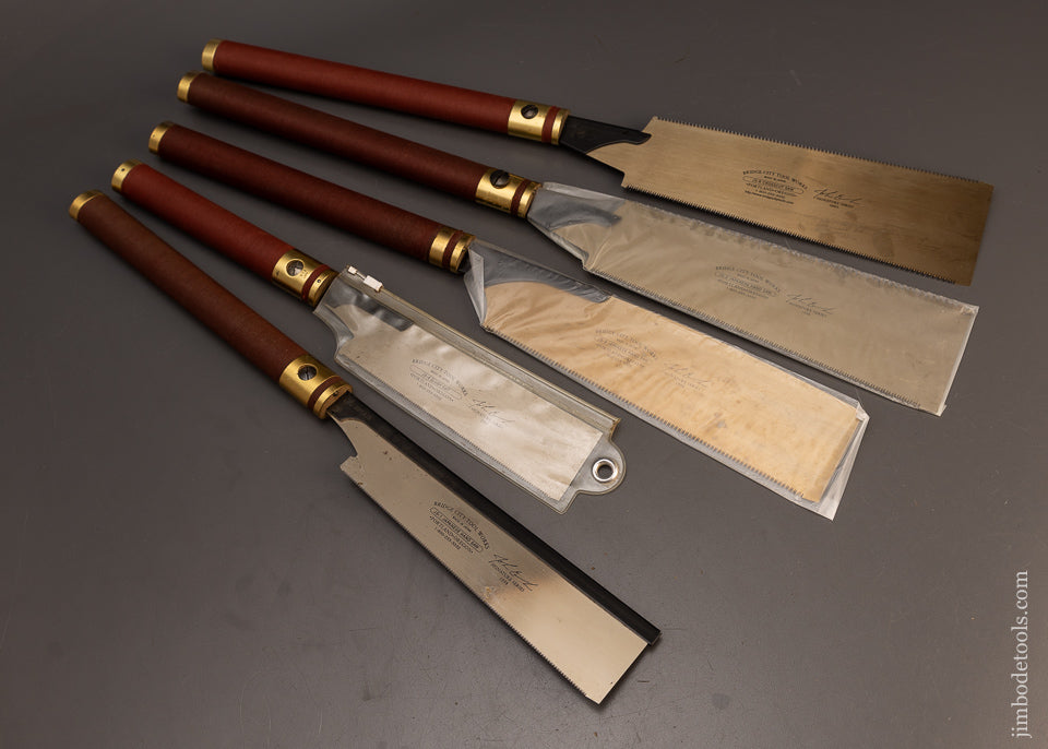 Long-Discontinued-BRIDGE-CITY-TOOL-WORKS-Set-of-5-Presentation-Quality-Japanese-Saws-118269