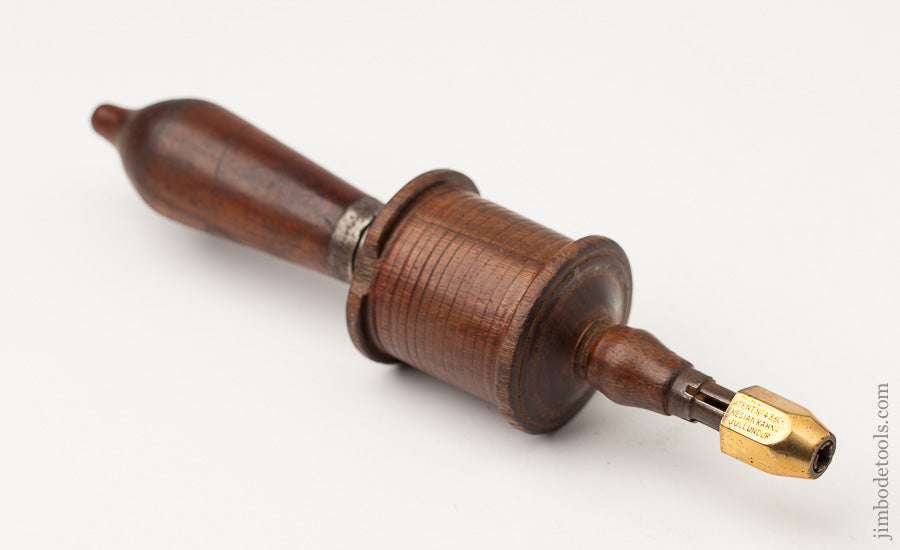 Early Patented 9 inch Walnut Bow Drill -- 63010R