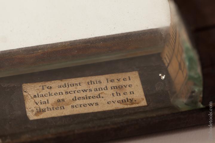 Rare! Two Foot HIGHT Patent Inclinometer Level with Original Labels on Inside of Top - 63679
