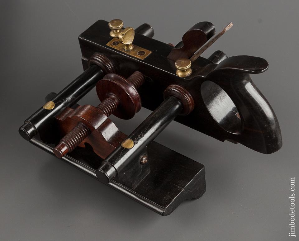 The Tool Find of the Century! Solid Ebony OHIO TOOL CO Number 112 Center Wheel Plow Plane -- One of Three Known - 94154UR
