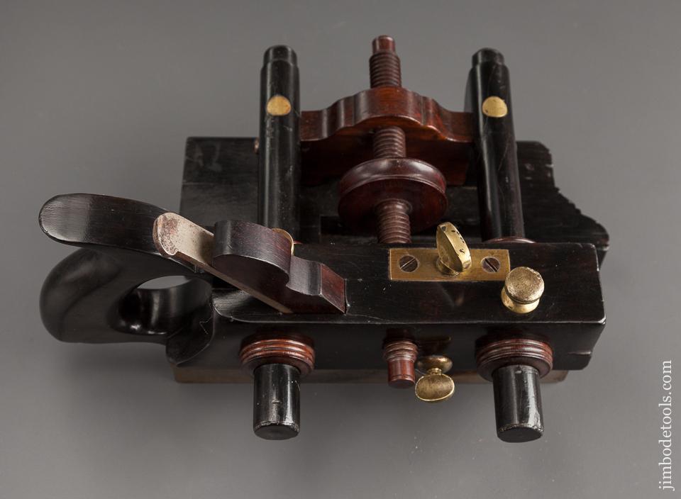 The Tool Find of the Century! Solid Ebony OHIO TOOL CO Number 112 Center Wheel Plow Plane -- One of Three Known - 94154UR