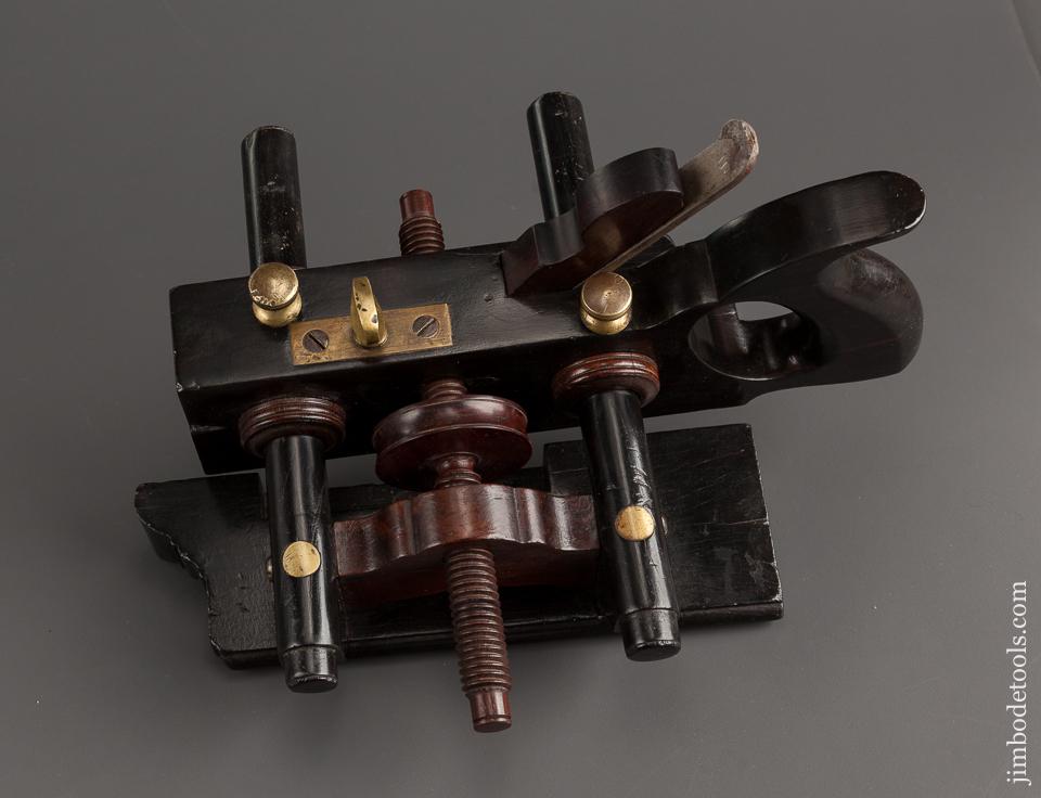 The Tool Find of the Century! Solid Ebony OHIO TOOL CO Number 112 Center Wheel Plow Plane  -- One of Three Known - 94154UR