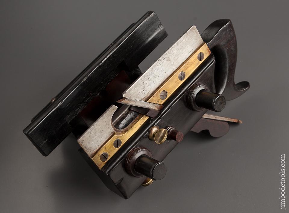 The Tool Find of the Century! Solid Ebony OHIO TOOL CO Number 112 Center Wheel Plow Plane -- One of Three Known - 94154UR