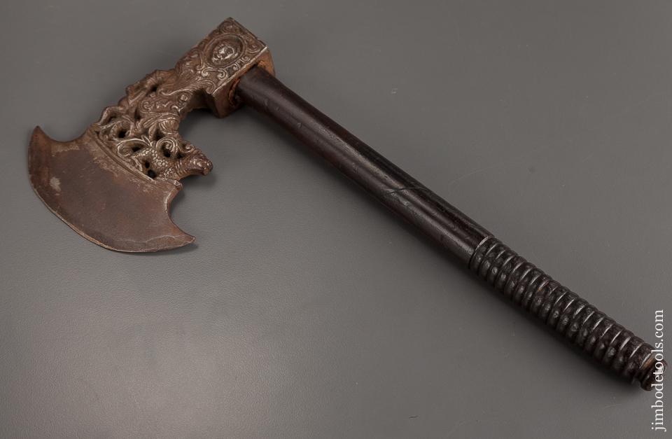 Unbelievable! Ornate 16th Century Italian or German Figural Battle Axe - 78937R