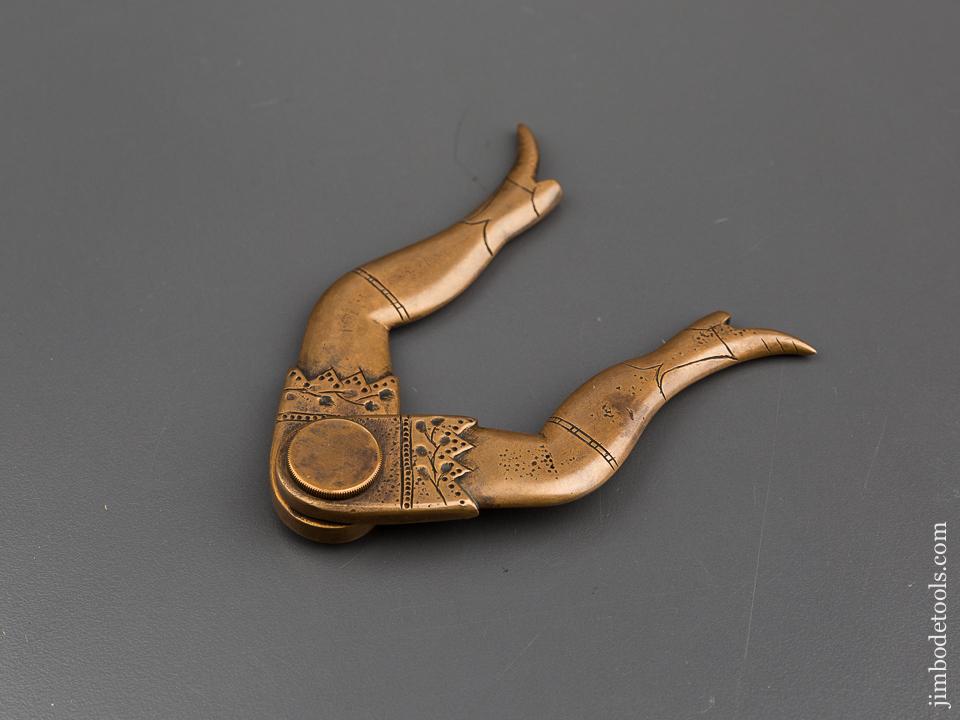 Drop Dead Gorgeous! Sculpted Brass Lady Leg Calipers - 80233U