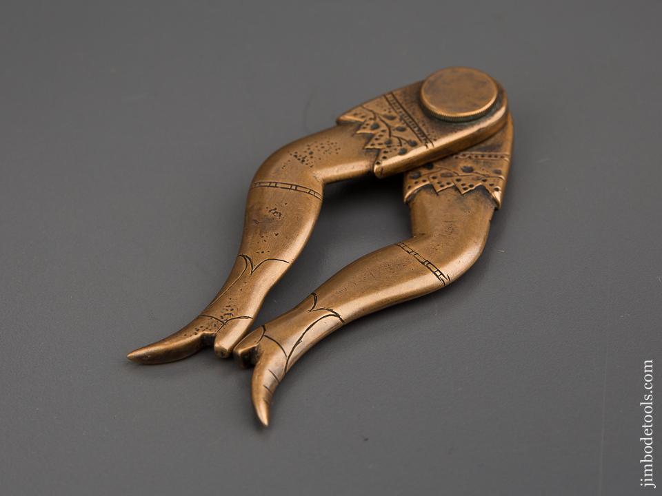 Drop Dead Gorgeous! Sculpted Brass Lady Leg Calipers - 80233U