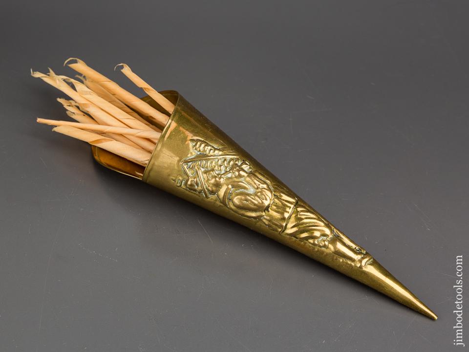 Early 12 inch Brass Spill Holder - 84001