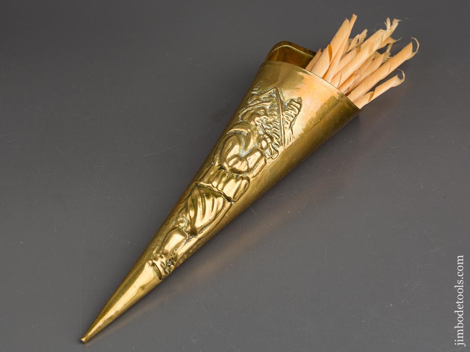 Early 12 inch Brass Spill Holder - 84001