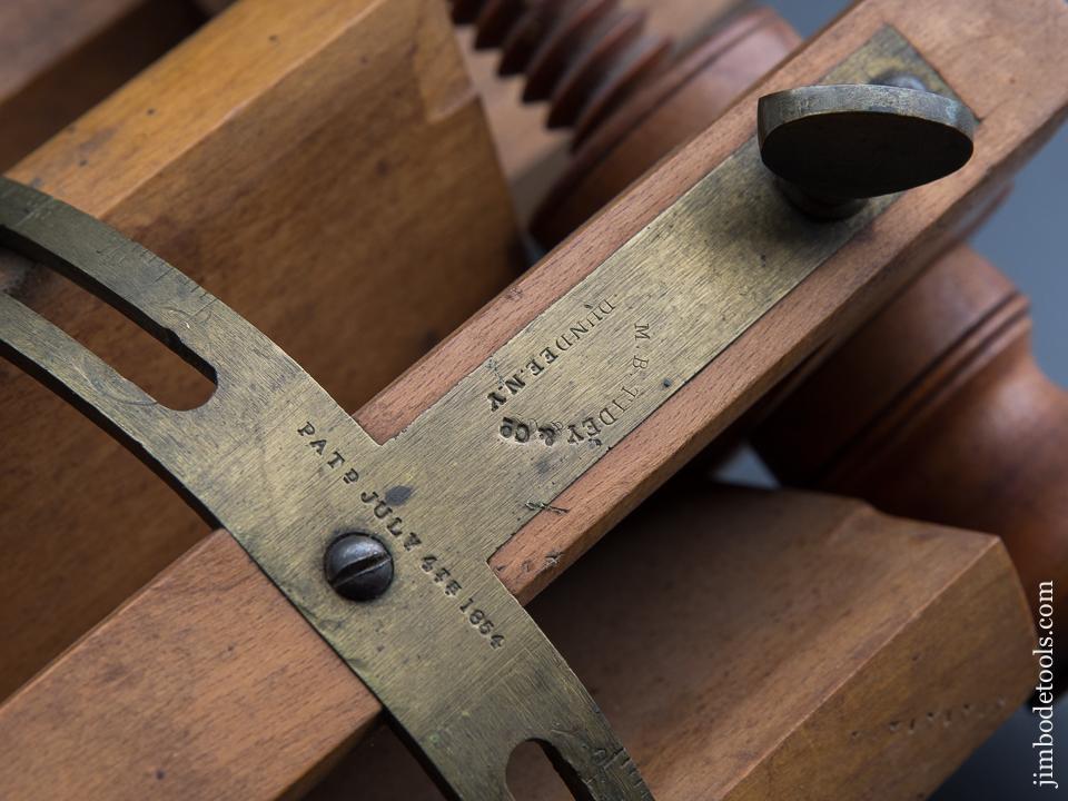 Rare! M.B. TIDEY July 4th, 1854 PATENT Double Beveling Plane - EXCELSIOR 89125