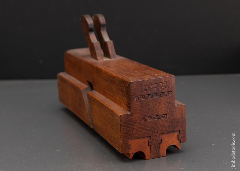RARE Side by Side 3/4 inch Left & Right Hand Side Bead Molding Plane by J. KELLOGG AMHERST MS circa 1835-67 CRISP & FINE - 93320