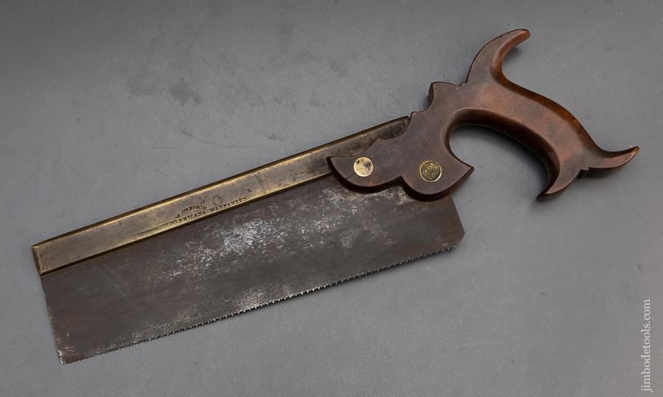 Awesome CRESSON PHILADA 10 inch Triple Cove Brass Backed Saw - 93454R