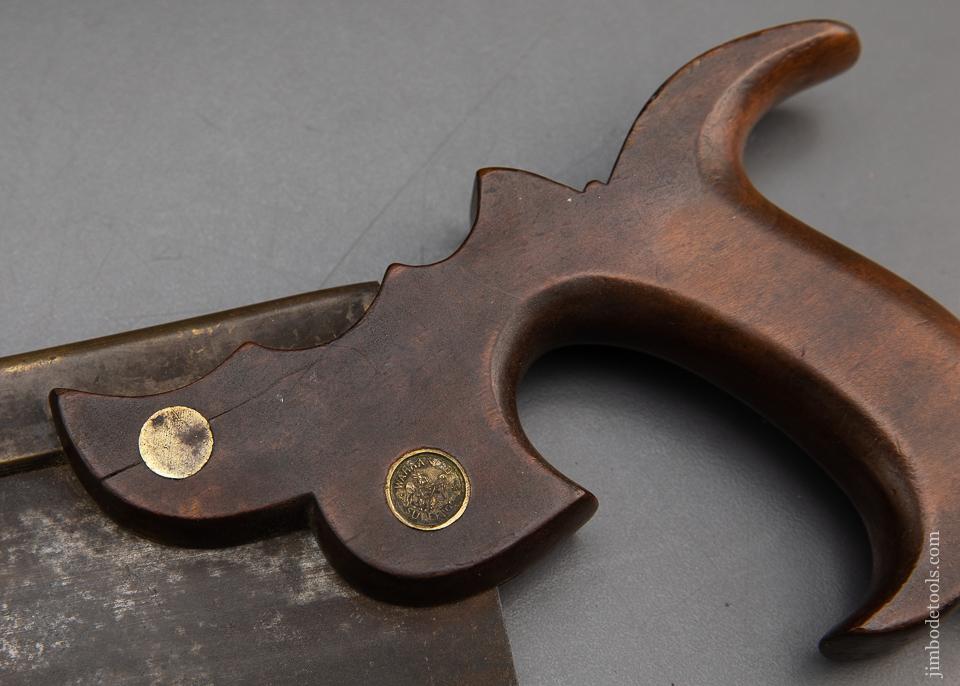 Awesome CRESSON PHILADA 10 inch Triple Cove Brass Backed Saw - 93454R