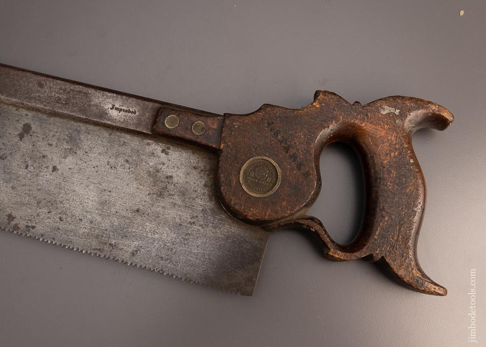 Rare, Early MOULSON BROS. Carcass Saw with Unusual Handle "Improved" - 99753