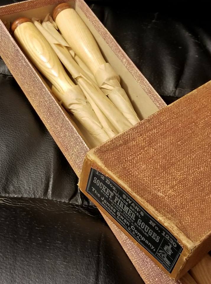 Awesome JAMES SWAN No. 1230 Socket Firmer Gouge DEAD MINT -- 80058M